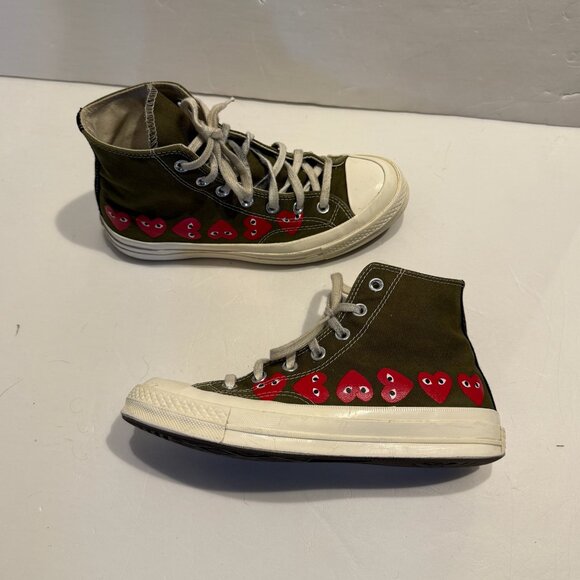 Converse Chuck Taylor All Star 70 Hi Top Comme Des Garçons Multi-Heart Women's 8 - Picture 1 of 13